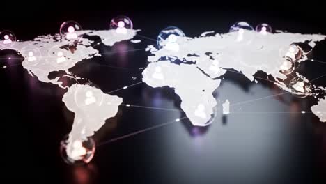 global connectivity: a visual representation of worldwide communication networks and digital interactions across continents