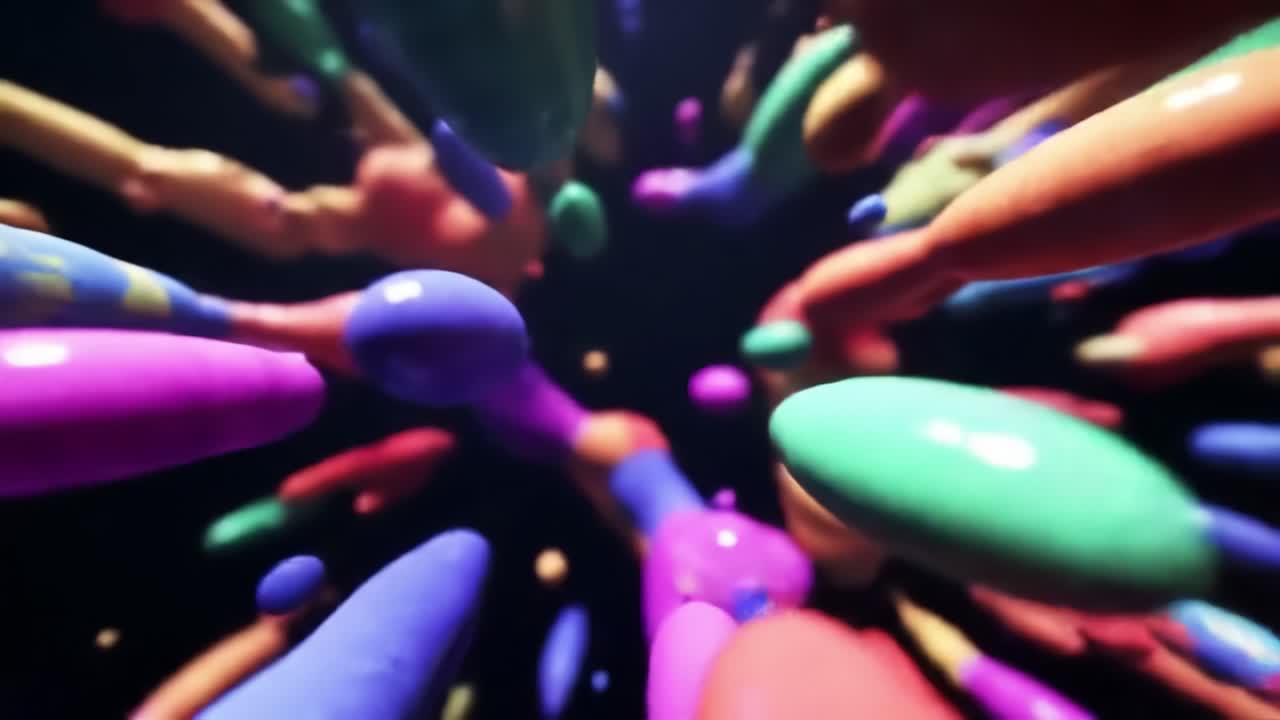 다채로운 페인트 폭발