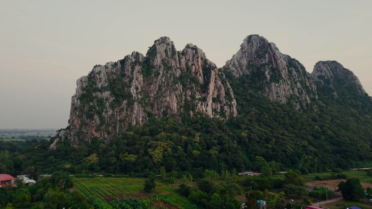 Scenic Mountain Landscape with Lush Forested Slopes