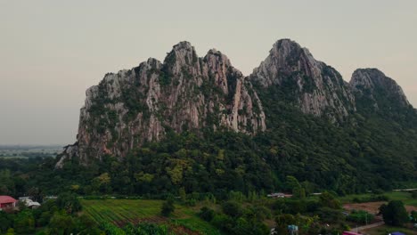 scenic mountain landscape with lush forested slopes