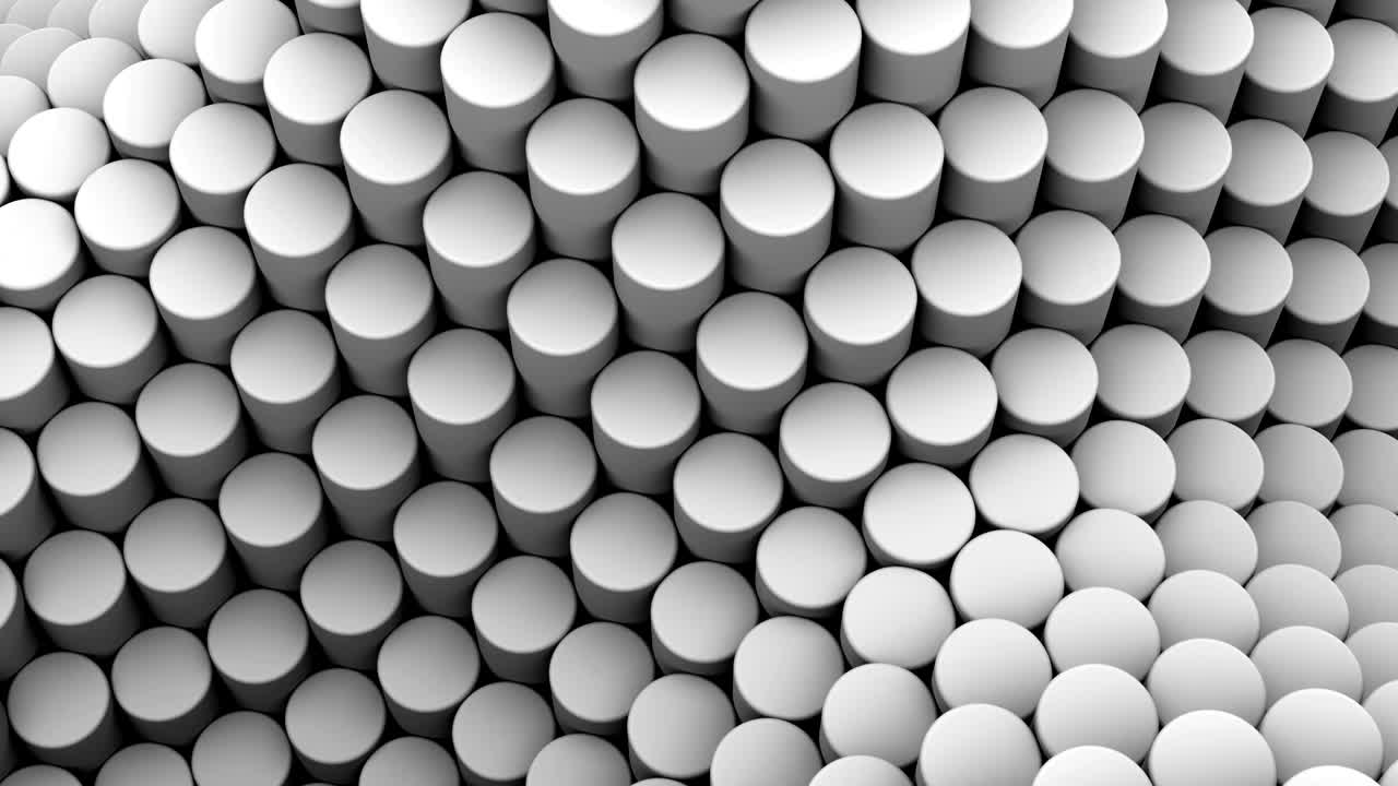 Cylinders Formed A Wave