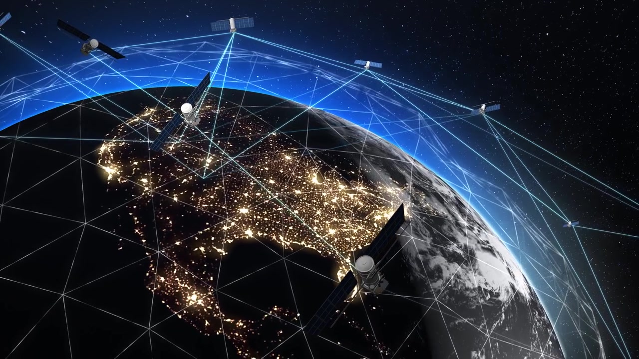 Global Satellite Network Connecting Earth from Space