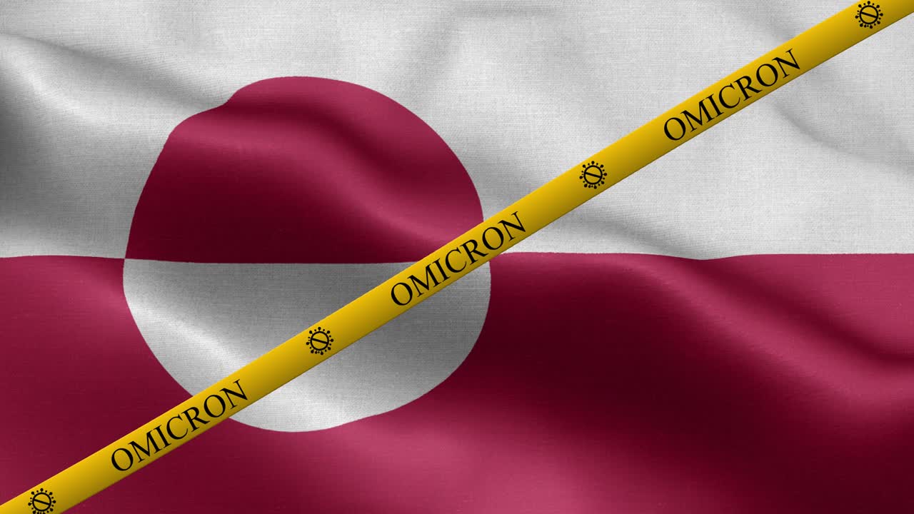 variante omicron y franja de prohibición en la bandera de groenlandia