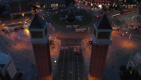 aerial view of plaza españa and torres venezianas