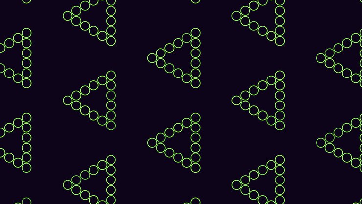 Symmetrical triangular pattern in dark blue