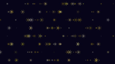 스노우플레이크 심포니 (snowflake symphony) 는 한밤중의 캔버스에서 복잡하게 떨어지는 패턴입니다.