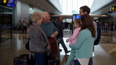 family meeting at the airport