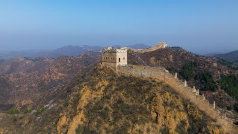 aerial view of the great wall of china
