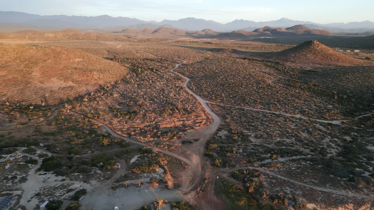 토도스 산토스 바하 캘리포니아 남쪽 멕시코의 사막 위에서 여행 휴가 목적지