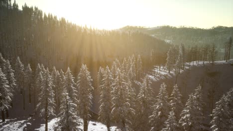 Colorido-Amanecer-De-Invierno-En-Las-Montañas