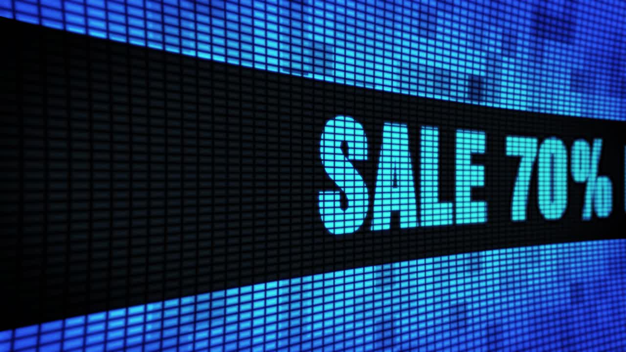 Digital Sale Messages on LED Screen