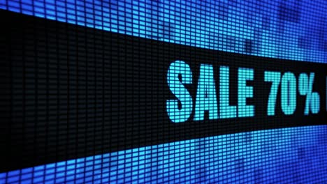 digital sale messages on led screen