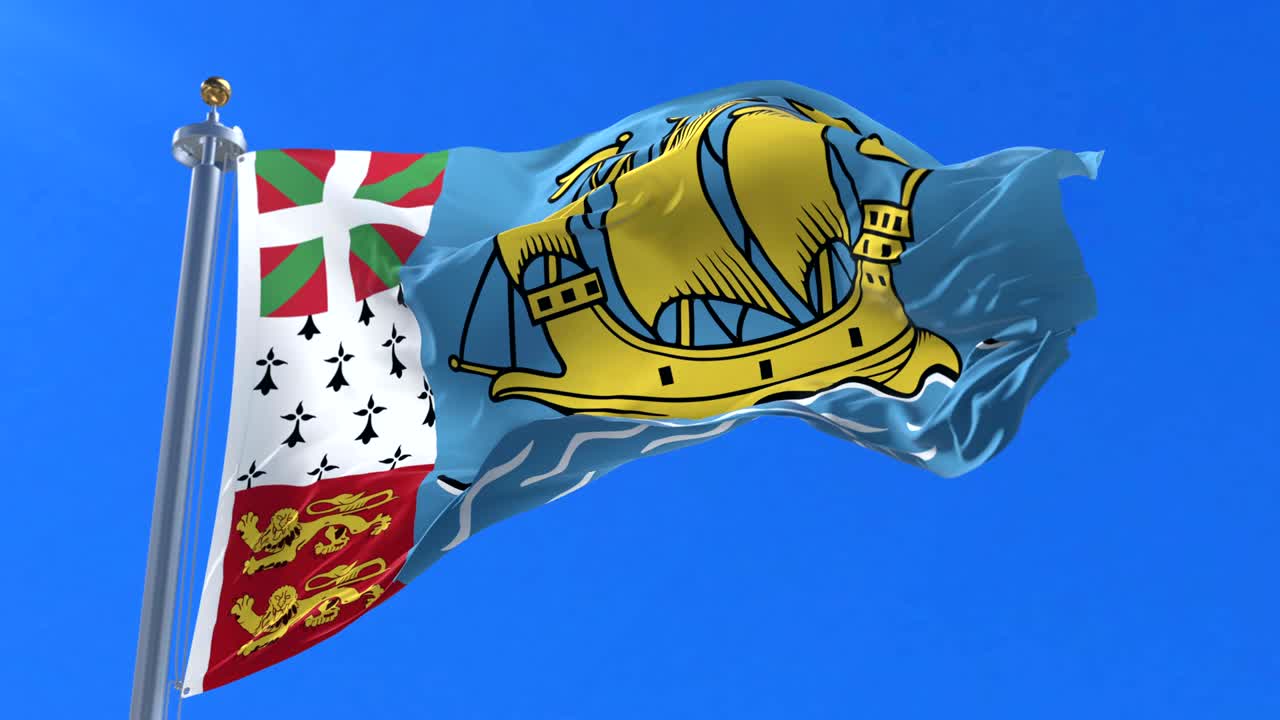 세인트 피에르와 미론의 발이 느리고 회전하는 바람에 흔들리고 있습니다.