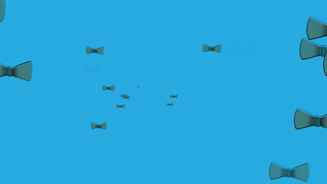 animación de pajaritas flotando sobre un fondo azul