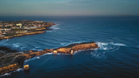 perfect papôa's cliff profile from an amazing aerial shot in a morning rise moment