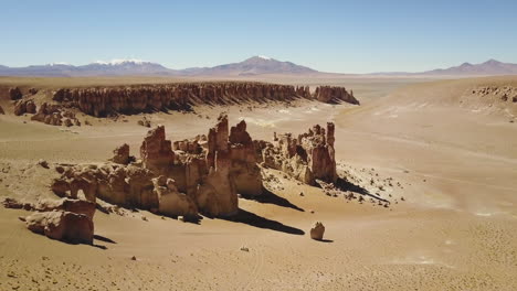 aerial view of tara's cathedrals in atacama desert