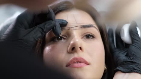 professional eyebrow mapping and preparation for permanent makeup