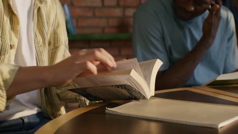 students reading and studying together