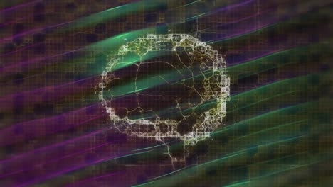 animación del cerebro humano sobre un fondo líquido