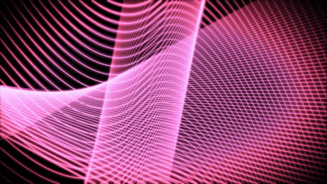 volute of moving pink lines