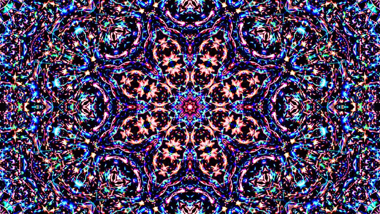 Bright abstract light governing full color, kaleidoscope