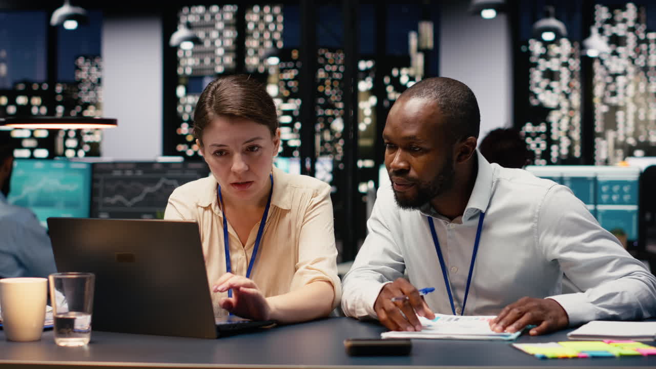 Diverse business professionals team working together in office space