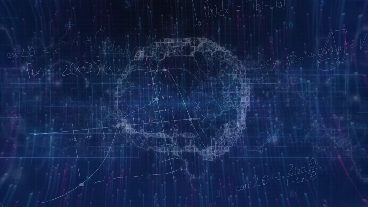 뇌를 통해 데이터 처리의 애니메이션