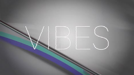 animation of vibes text with interference over glowing crystals