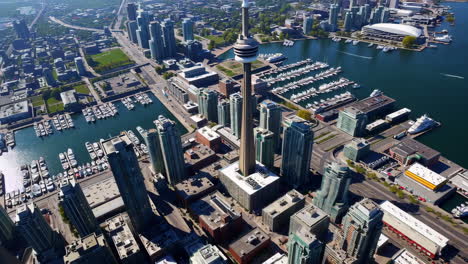 toronto cityscape aerial view