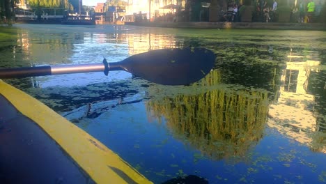 view of regent's canal camden lock bridge to the market