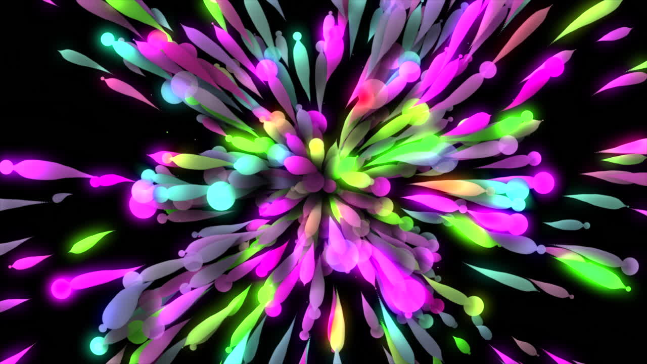 explosión abstractamente colorida