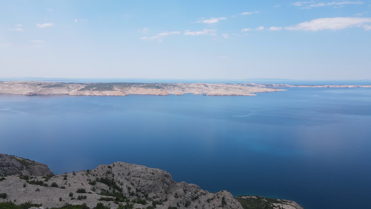 Aerial Scene Of Pag Island, Adriatic Sea, Croatia