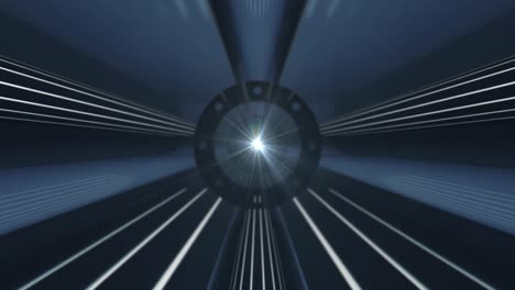 futuristic tunnels loop – dark blue metal