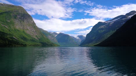 lovatnet lake beautiful nature norway.