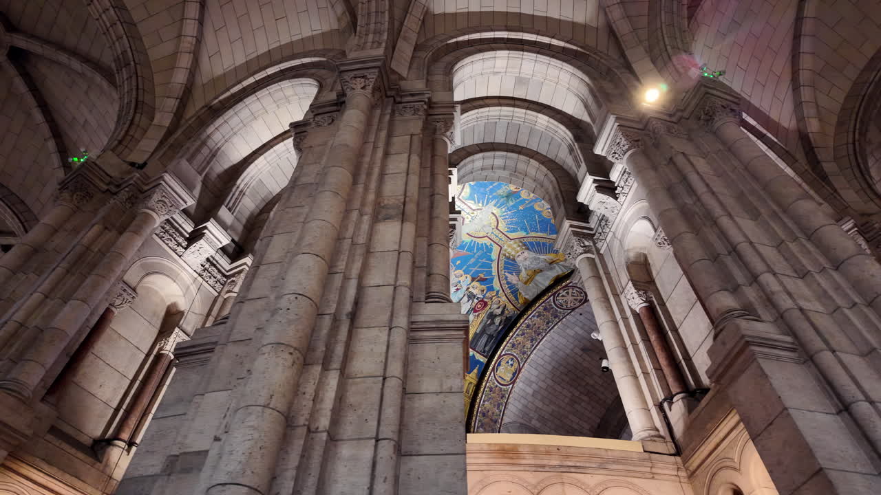 The inside of the Basilica of Sacre-Coeur de Montmartre in Montmartre, Paris, France