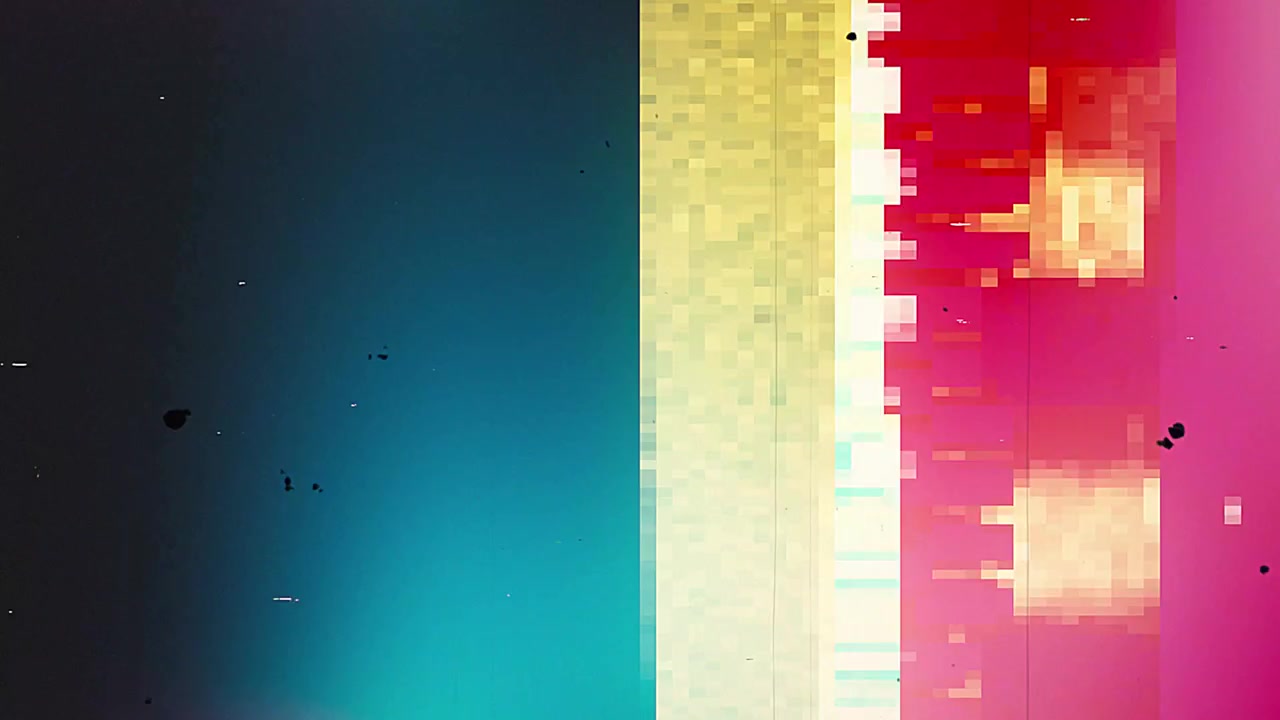 Fundo Abstrato de Arte Digital Glitch com Formas Pixelizadas e Ruído de Cor