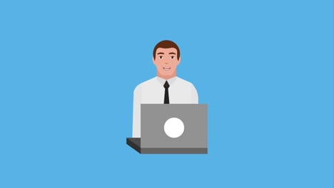 trabajo en equipo personas animación hd