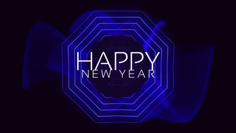 Happy-New-Year-with-neon-lines-and-waves-on-black-gradient