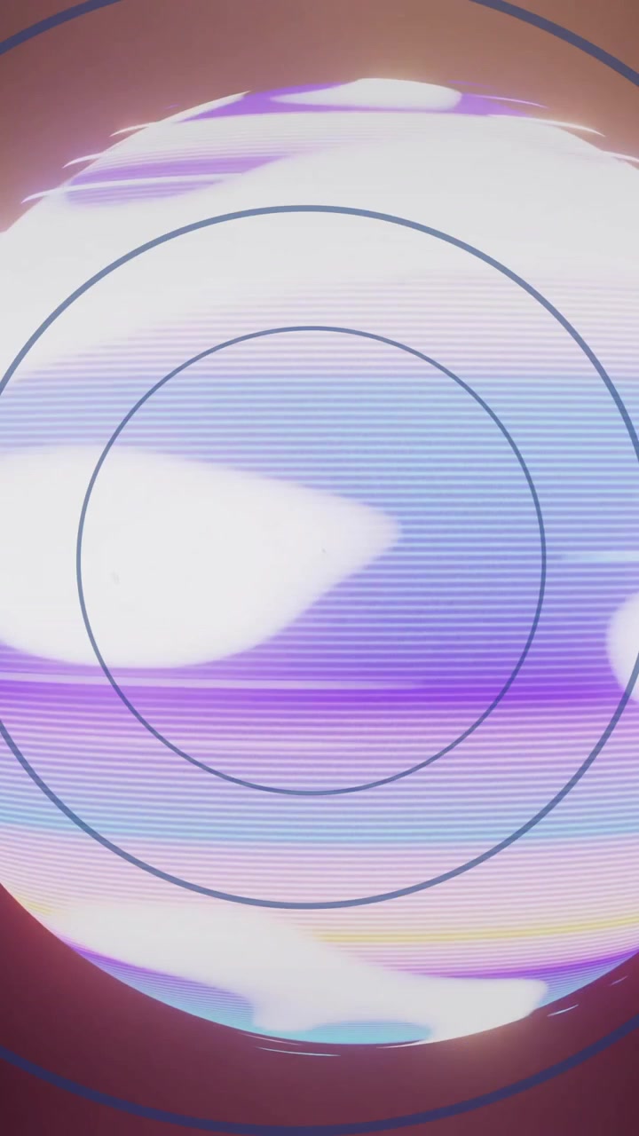 Animation of circles over globe on black background