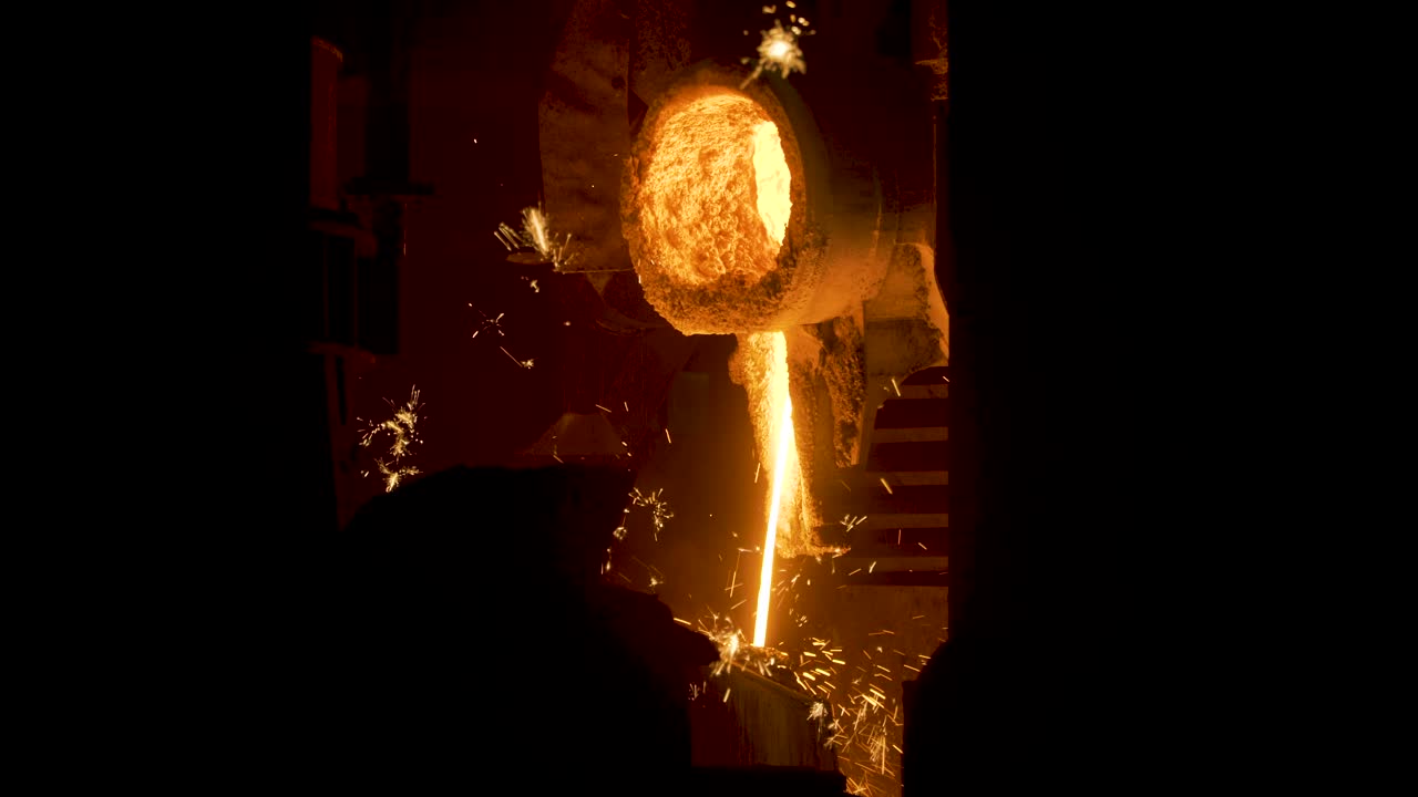 금속을 는 공장에서의 녹은 금속 기 프로세스