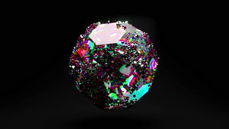 abstracto esfera de cristal renderizada en 3d