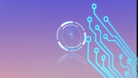 Animation of network of connections over scope scanning