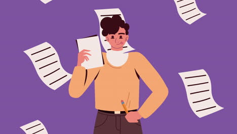 man holding paperwork