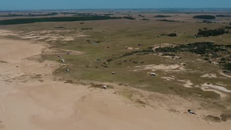 desert encroachment along the coastal beach of the