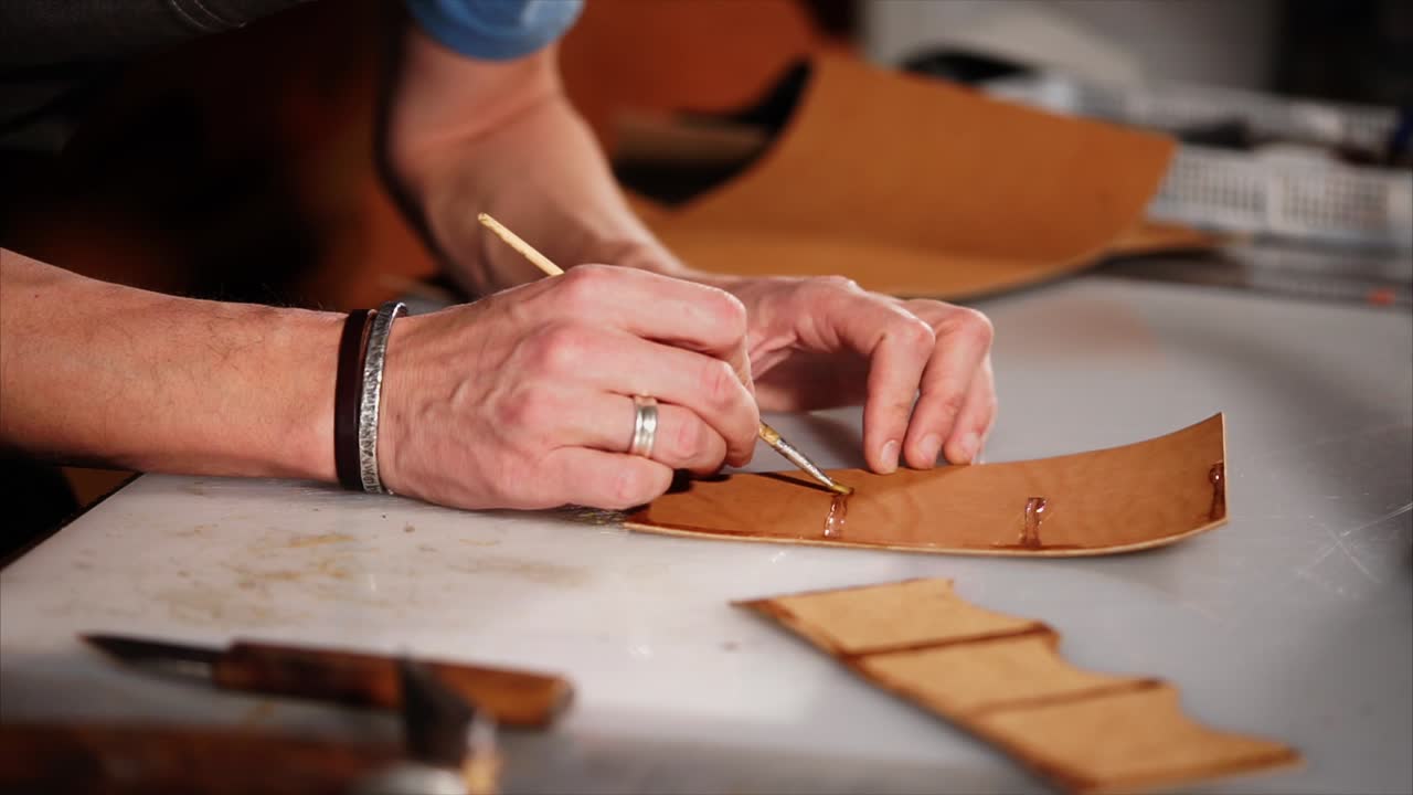 Leather Crafting in Progress