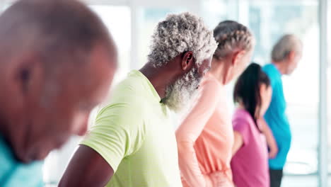 senior citizens participating in a fitness class