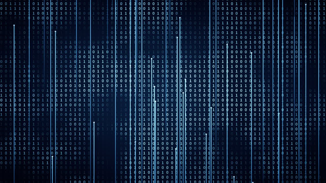 Binary numbers with cyberspace, 3d rendering.