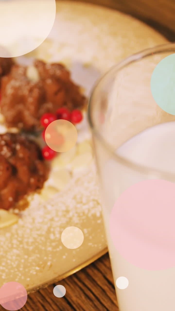 크리스마스 에 우유 와 쿠키 를 먹는 스 의 애니메이션