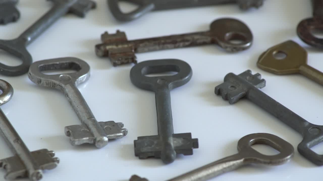 문 열가 회전하는 클로즈업