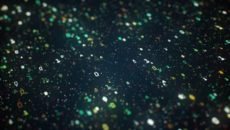 abstract technology big data flow background concept. binary code processing network. transfer and storage of data sets , block chain, server, hi-speed internet. futuristic matrix. seamless loop